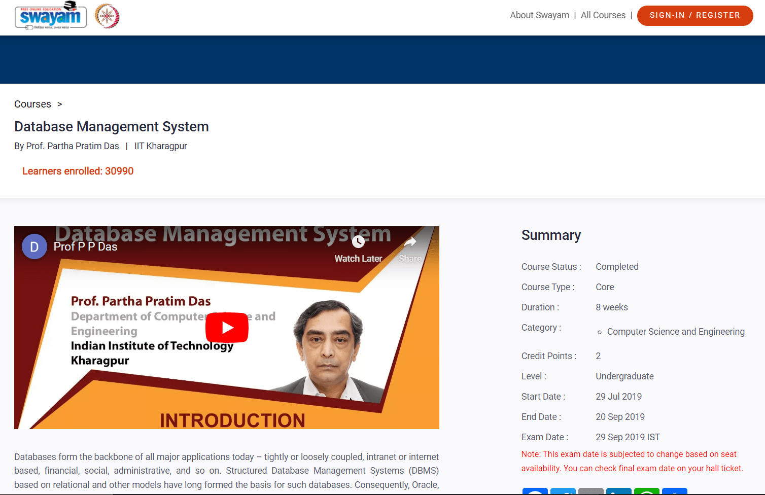 DBMS - DATABASE MANAGEMENT SYSTEMS